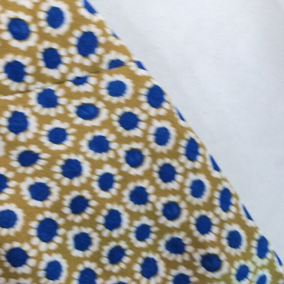 Heartloom Cross Halter Tank Top V-Neck Floral FLower Gold Yellow Blue M Medium - Picture 4 of 10